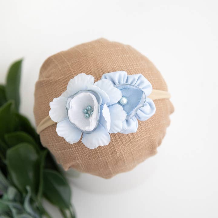 Blumen-Stirnband - Nylon-Stirnband - Stirnband - Blaues Stirnband für den Großhandel von Girls' Dream