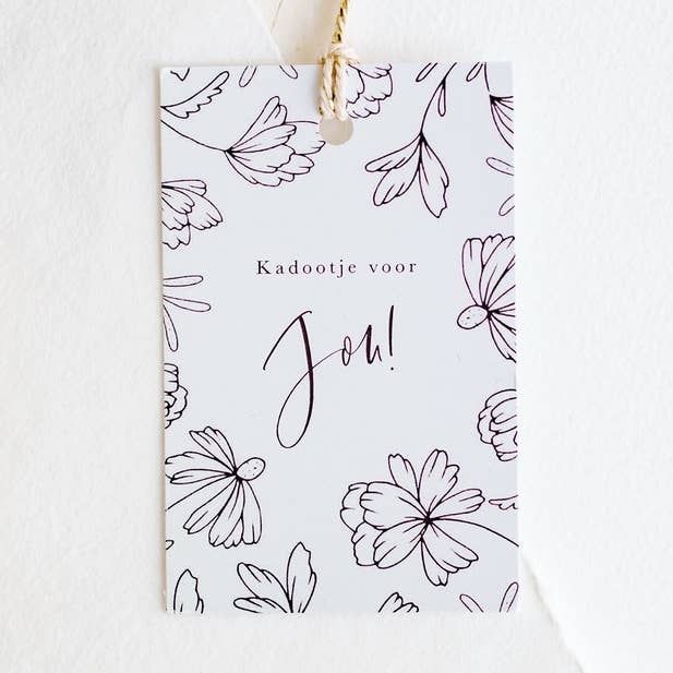 Fleurs Kadolabel Kadootje voor jou pour la vente par Dreamkey Design
