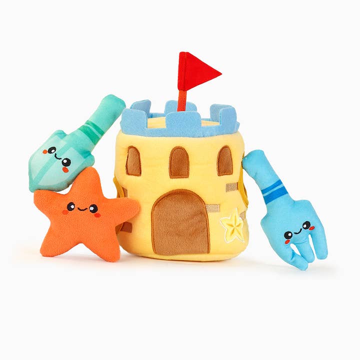 Hugsmart Products Inc - Wholesale Pet Plush Toy - Dog - Orilandpet - Beach Daze | Sand Castle - Interactive Toy