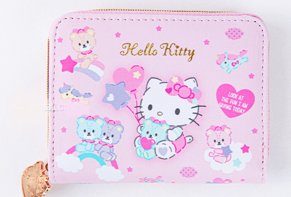K-Wonderland – wholesale Wallet – Women's – Sanrio Characters Gold Zipper Charm Wallet Card Money Pouch8