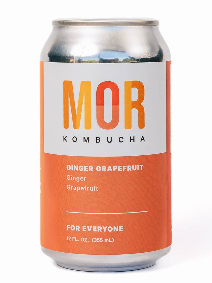 Ginger Grapefruit 12 Pack Cans for wholesale by MOR Kombucha
