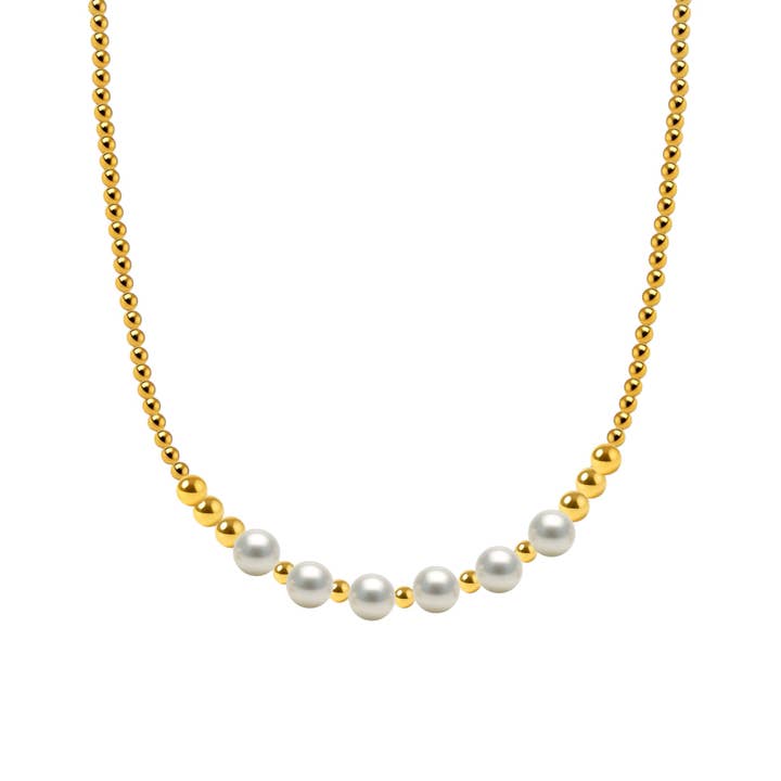 Berkley | Collana con Perline Placcata in Oro per la vendita all'ingrosso da parte di bara boheme