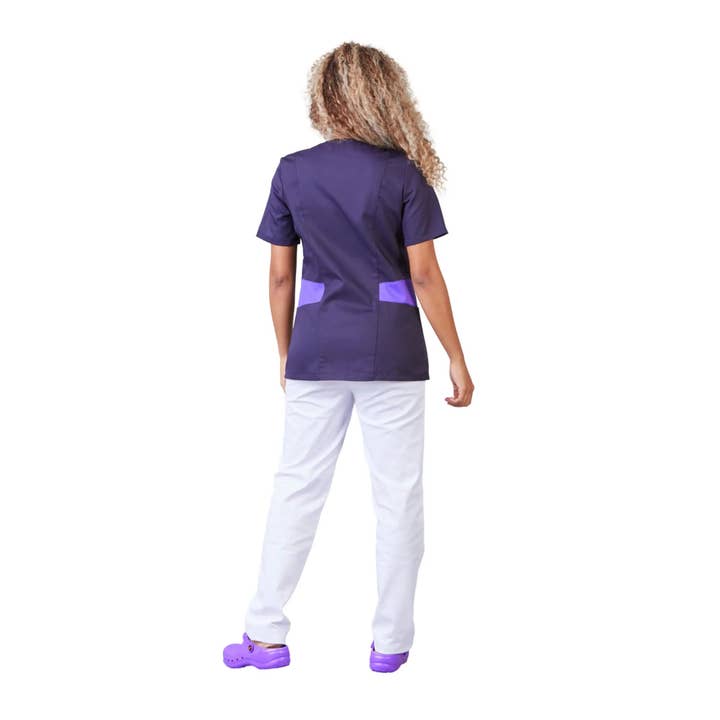 My Podologie - Wholesale Healthcare Uniform - Women's - Gaia - Short Sleeve Blouse - V Neck - Women - 70 cm - Phirejo58