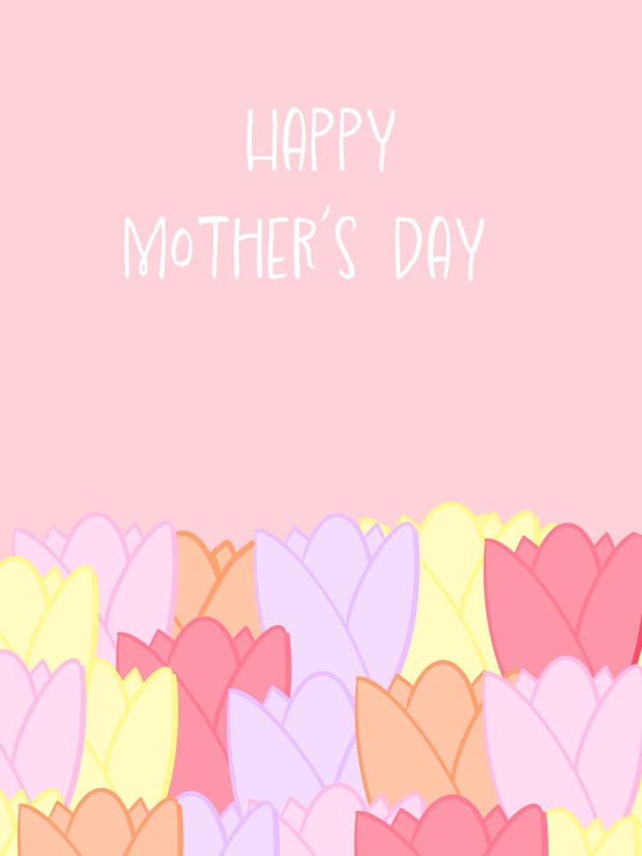Mother's Day Tulip Card for wholesale by Good Life Art Press
