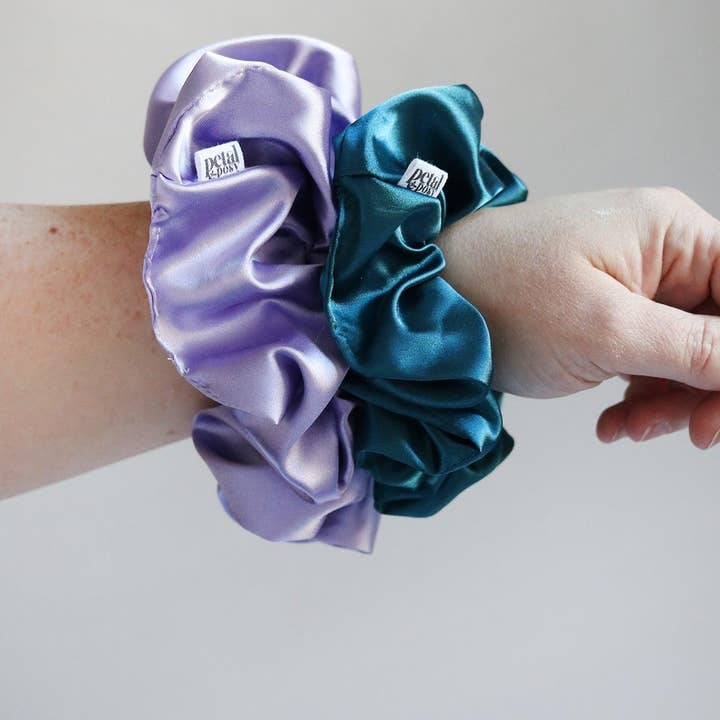 Petal & Posy - Wholesale Scrunchie - Women’s - Super Fluff Silk Satin Scrunchie in Sand4
