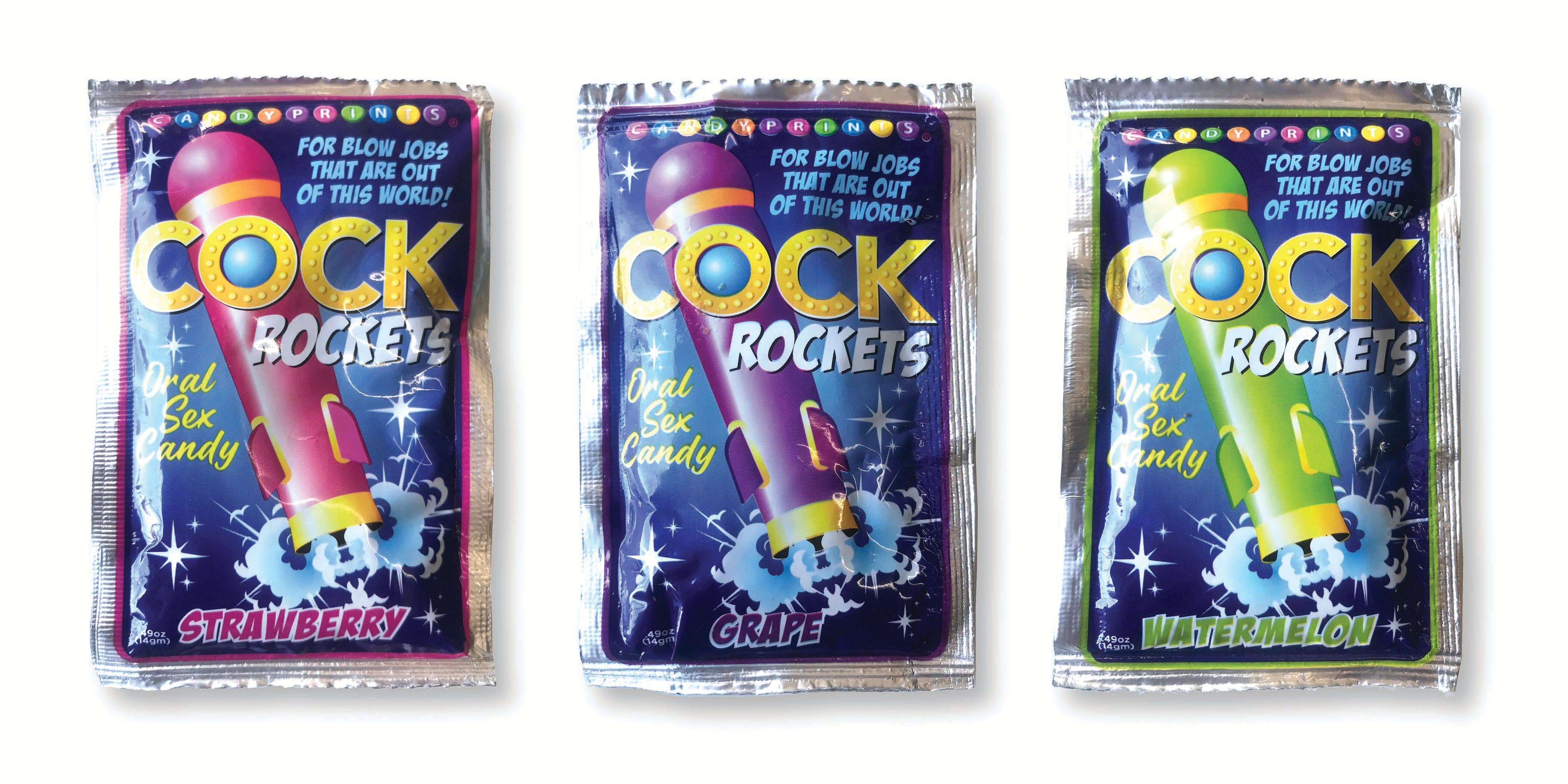 Little Genie Productions - Wholesale Sex Toy - Cock Rockets Oral Sex Candy, POP Display of 36 Grape, Watermelon & Strawberry 🍇 🍉 🍓4