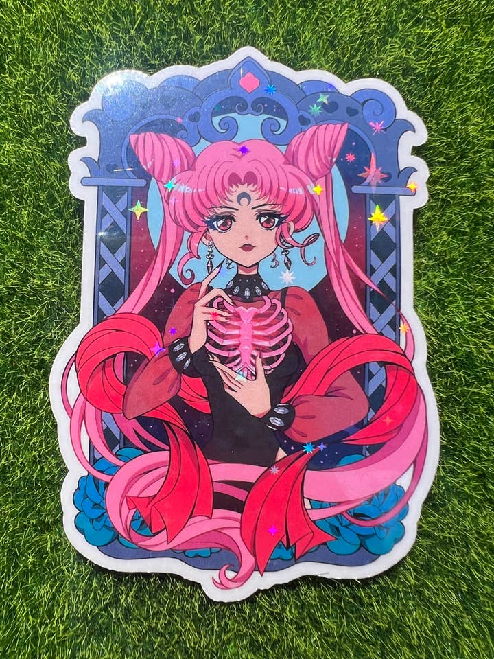 Chibi Black Lady Rib Sticker for wholesale by Mothers Of Orion