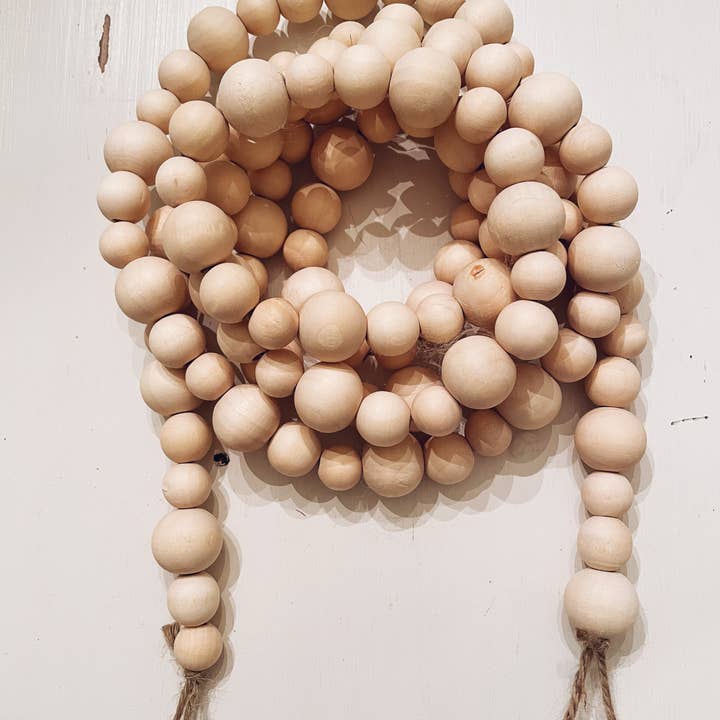 Rustiek - Vendita all'ingrosso Bandierine/Ghirlande - Ghirlanda di perline in legno