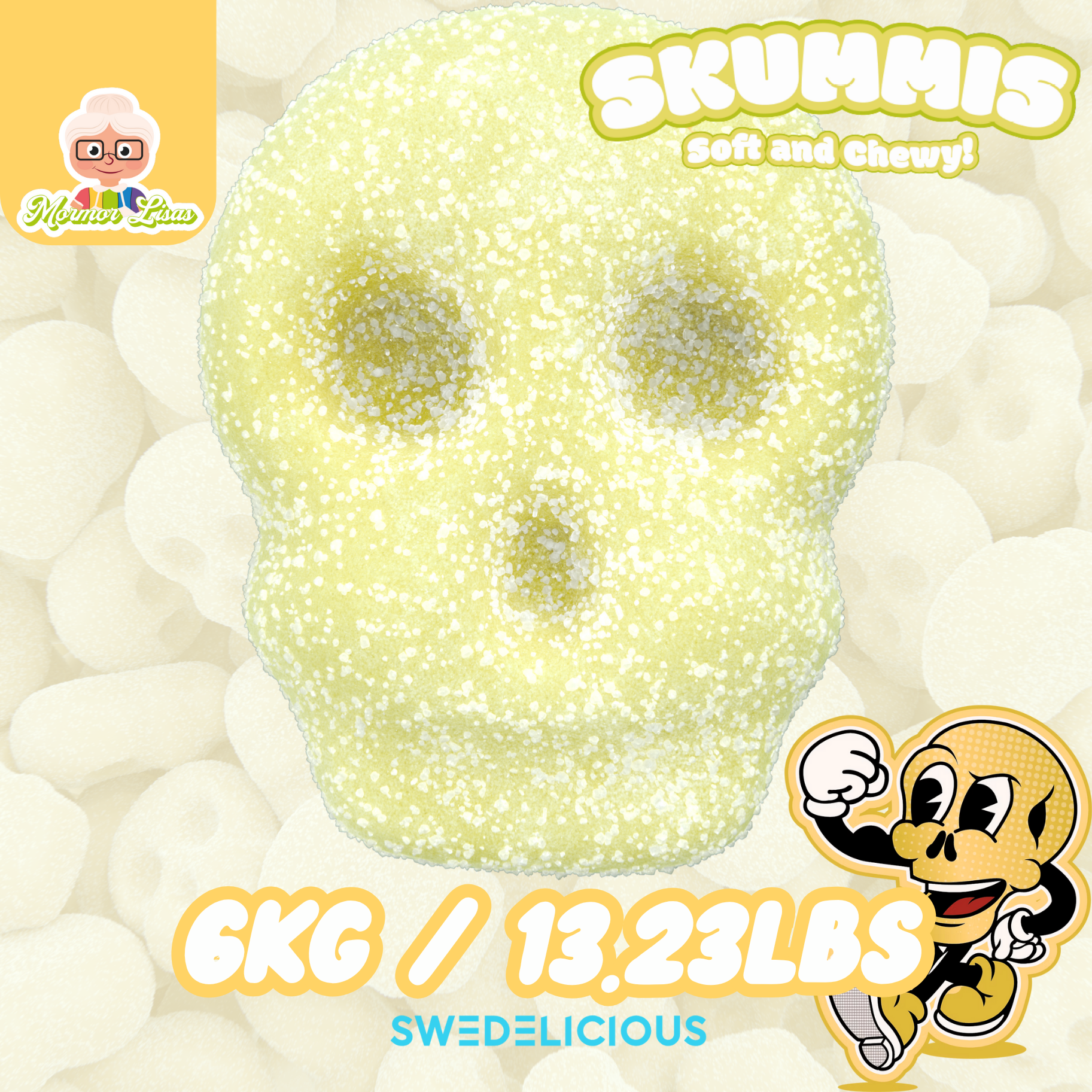 Swedelicious - Swedish Candy - Wholesale Marshmallow - Skummis Tropical Sour Foam - Swedish Candy - Pick and Mix1