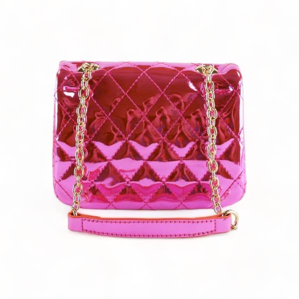 Doe a Dear - Wholesale Crossbody Bag - Kids - B1220-1 Crossbody Metallic Quilted Purse (4 Colors)