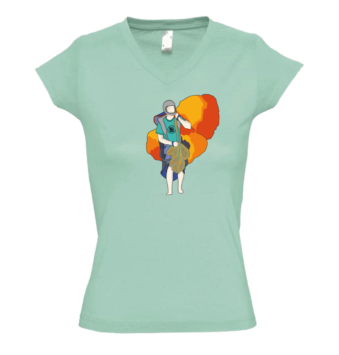 Hot Savoie 74 - Wholesale Screen Printed T-Shirt - Women's - Women's T-shirt - Paragliding12
