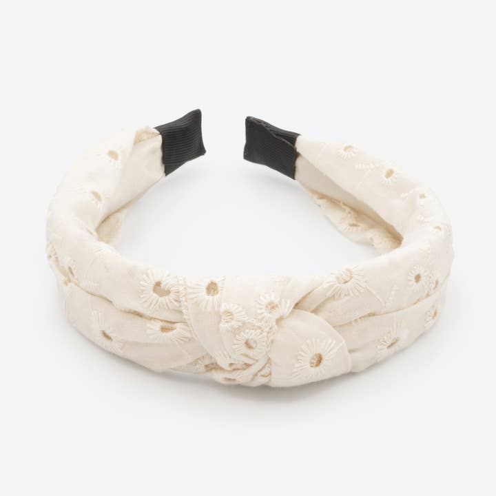 Mönstrat elfenbensfärgat hårband - HA251H129IV för wholesale av Bizou