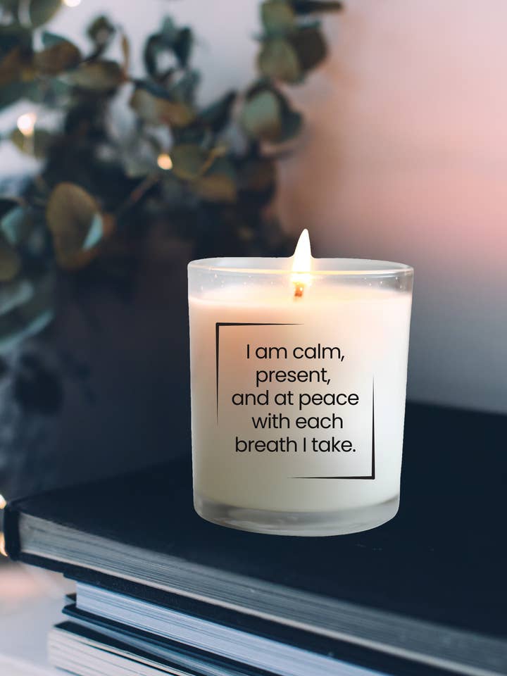 8oz Affirmation Soy Candles made with Pure Essential Oils for wholesale by SCENTS BY FAY