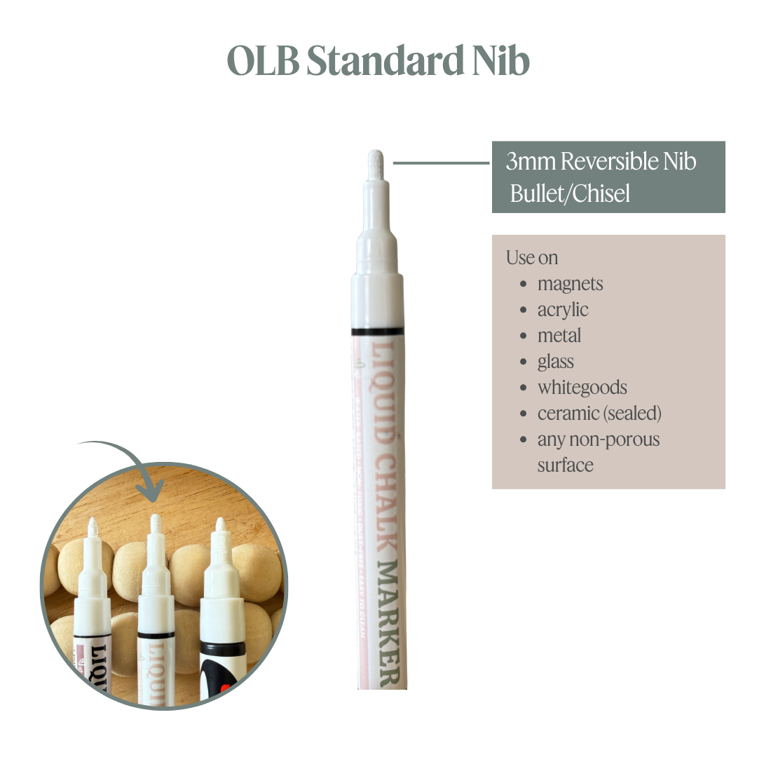 Organising Life Beautifully - Wholesale Marker - Liquid Chalk Marker • White • Smudge-Free, Easy-Wipe Chalk Pen0