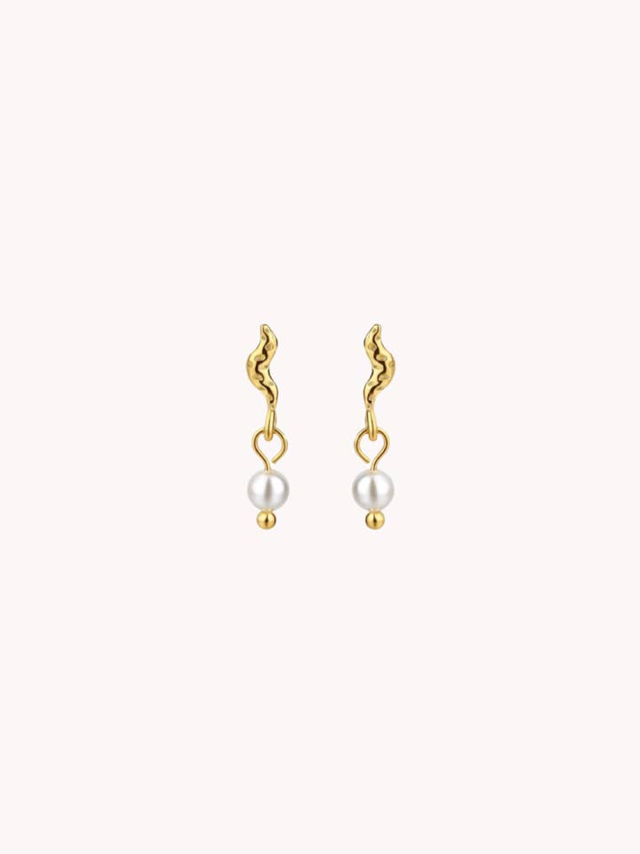 Pendientes Kai Petite - Chapados en oro para venta al por mayor de Nava Copenhagen