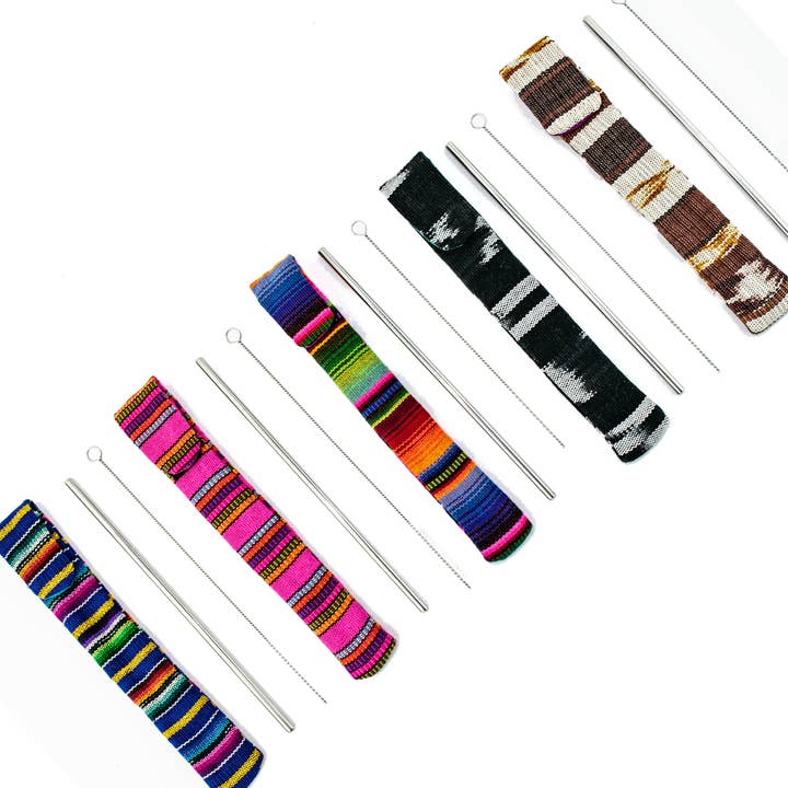 Kit de Palhinhas Sustentáveis Reutilizáveis com Palhinha e Limpador - Guatemala por atacado de Lumily