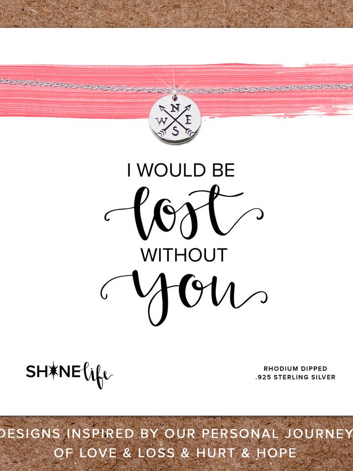 Förlorade utan dig Halsband: Kompass Vänskap Bästa vän för wholesale av Shinelife