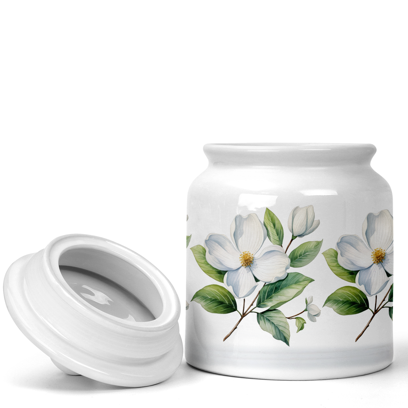 MCSouvenir & Gift | Maryland China - Wholesale Cookie Jar - Virginia State Flower | American Dogwood Jars1