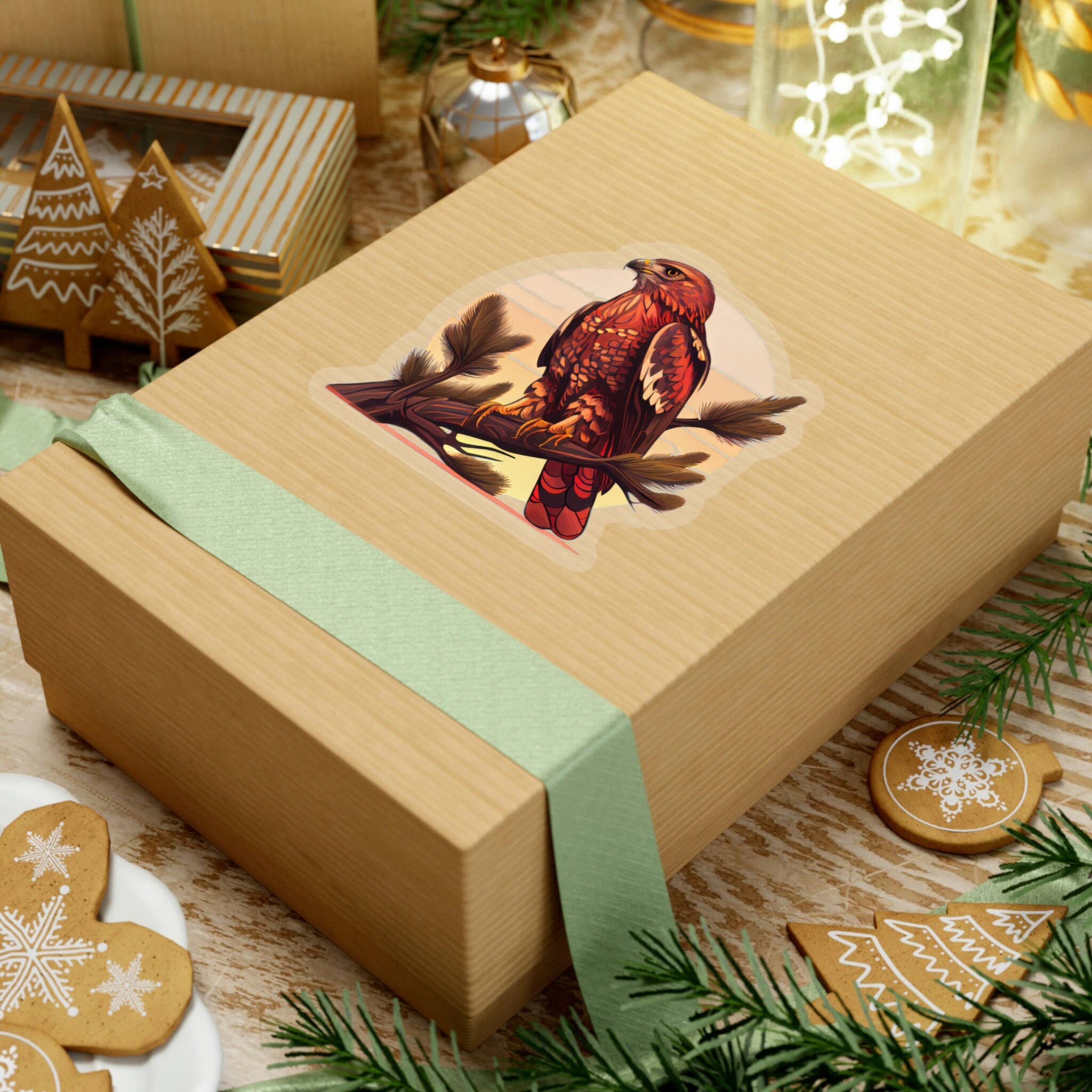 Smartstead Homestead - Wholesale Sticker - Waterproof Vinyl Sticker - Red-Tailed Hawk Perch Sticker2