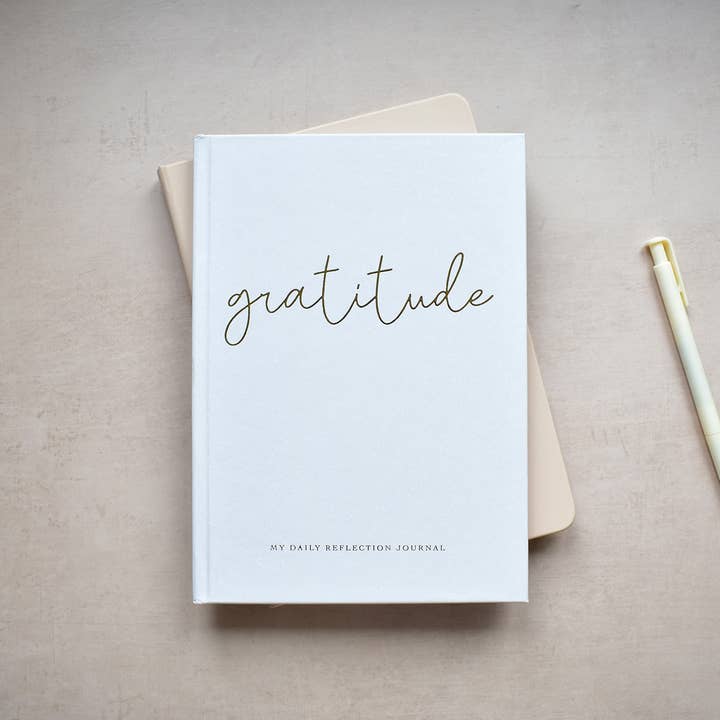 Três Paper Co - Wholesale Journal/Diary - Gratitude Gold Foiled Journal - Daily reflection Journal
