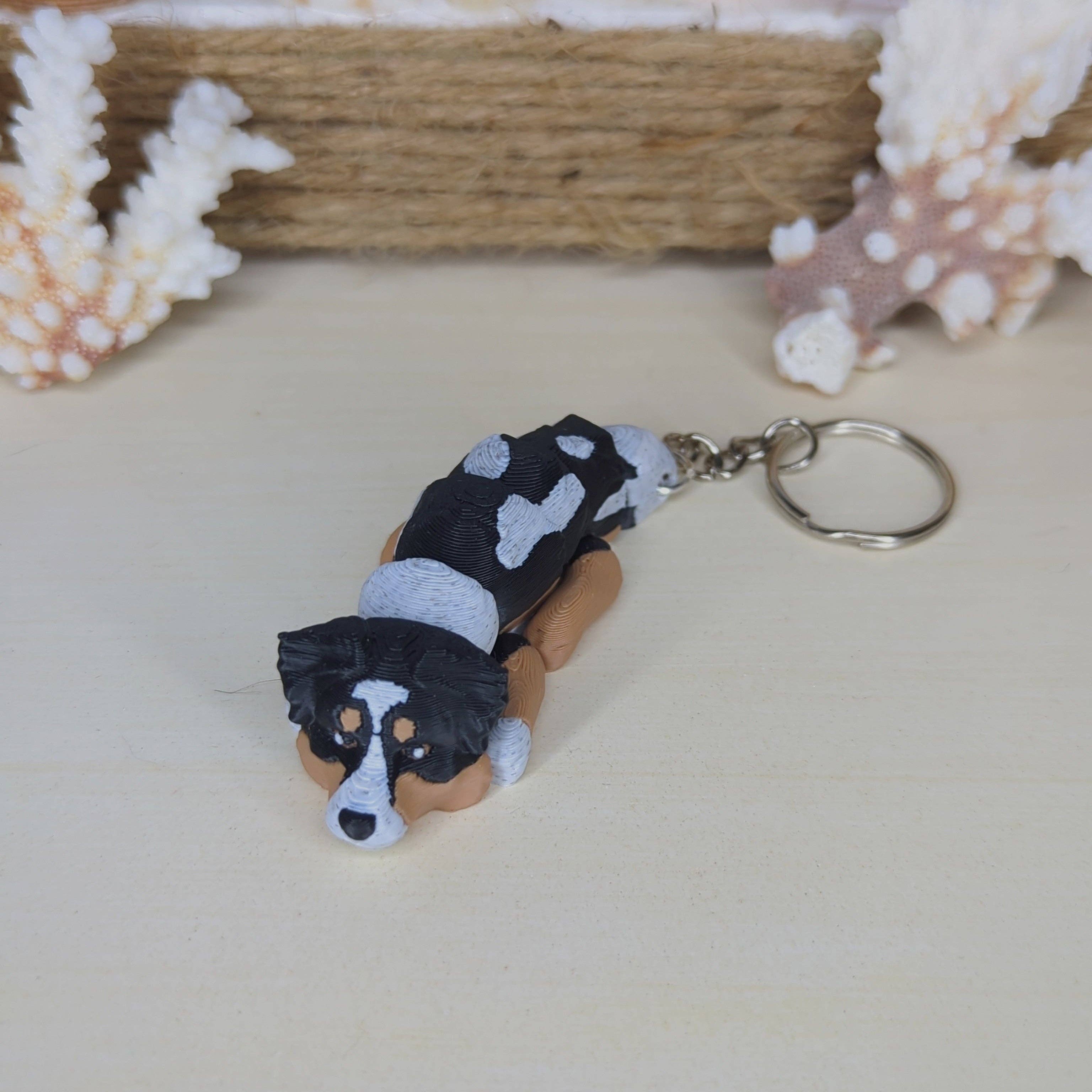 Ocean Gems And More - Wholesale Keychain - Unisex - Australian Shepherd Flexi Keychain0