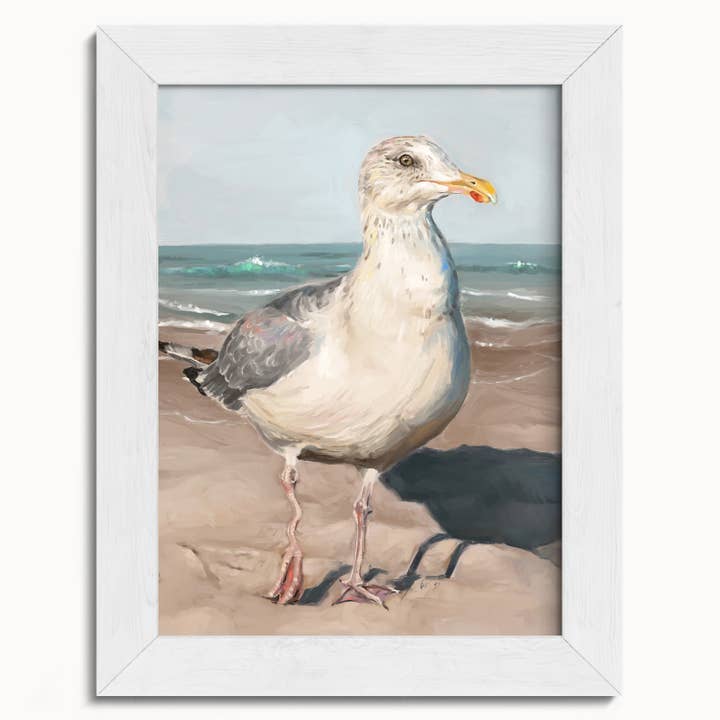 The Ugly Cat Studio - Wholesale Art Print - Seagull with Wobbly Leg Fine Art Print5