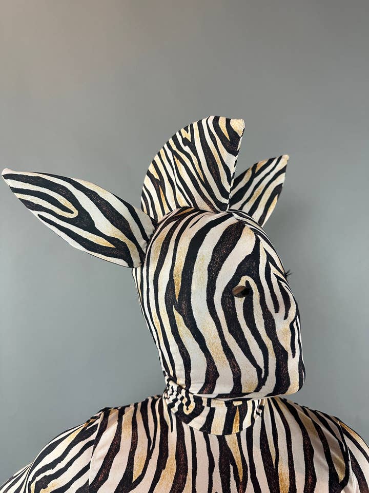 Zebrakostuum, festivalmode, catsuit met dierenprint, exotische danskleding, contortionistenoutfit, gloeit in het donker, cosplay voor wholesale door Kikimora Fashion