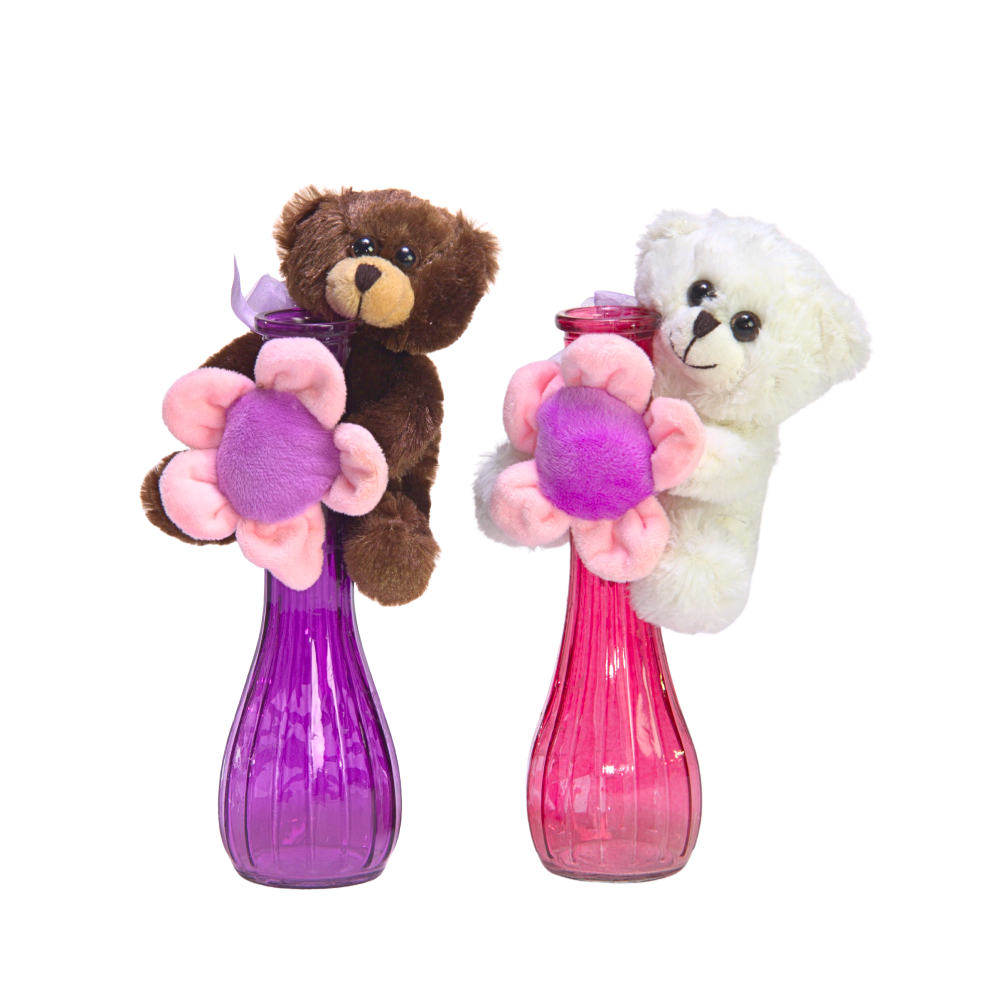 Jacobson - Wholesale Stuffed/Plush Toy - Kids & Baby - 5"H Assorted Hugging Bears - Spring Flowers1