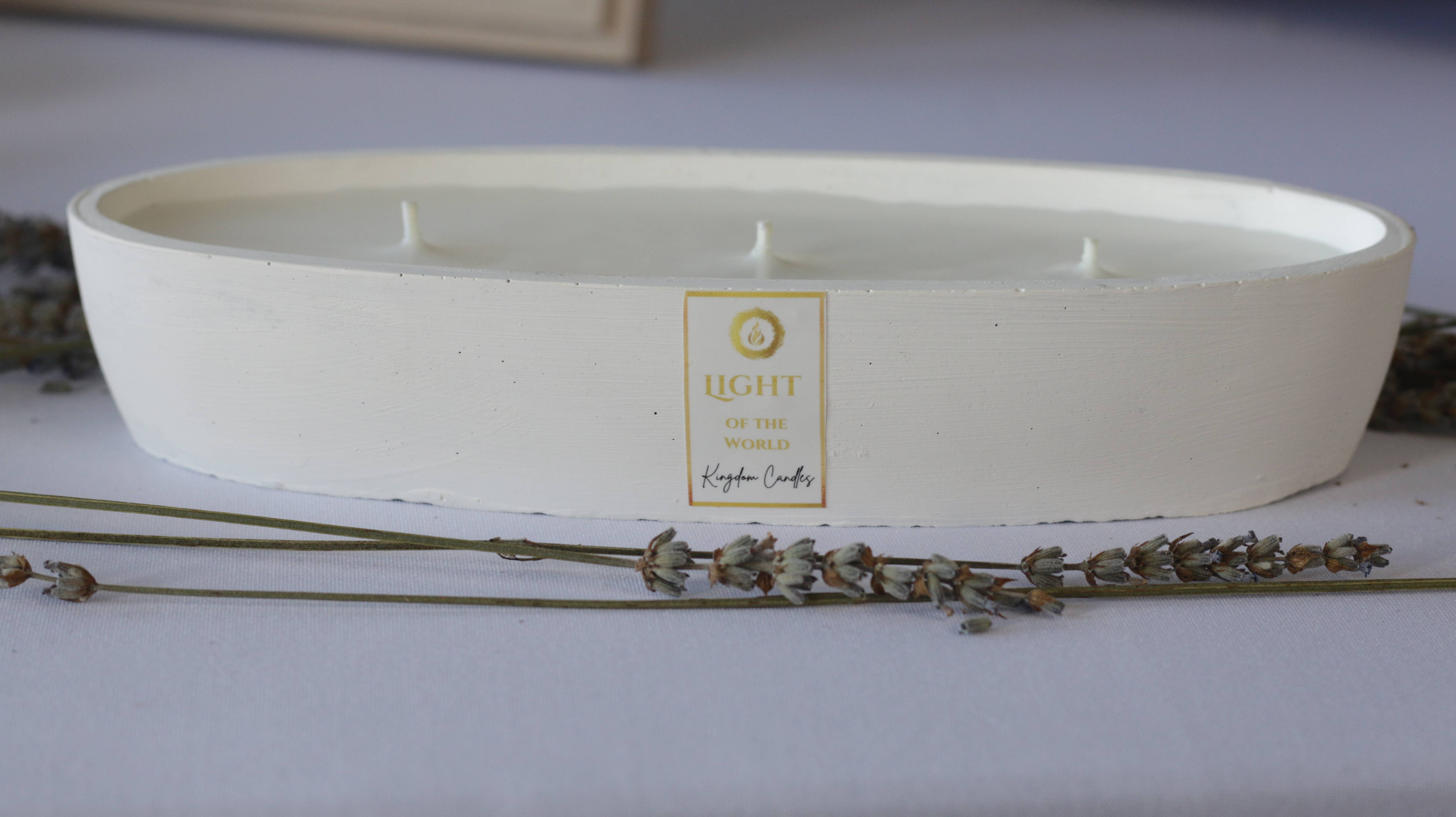 Light of the World Candle Studio - Vente Bougie en bocal - Bougie Eucalyptus, Vanille, Lavande | Marcher sur l'eau |1