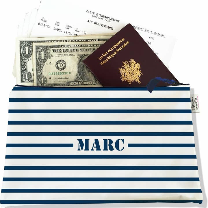 Bolsa de viaje, maletín marinière azul personalizado para venta al por mayor de BISTRAKOO