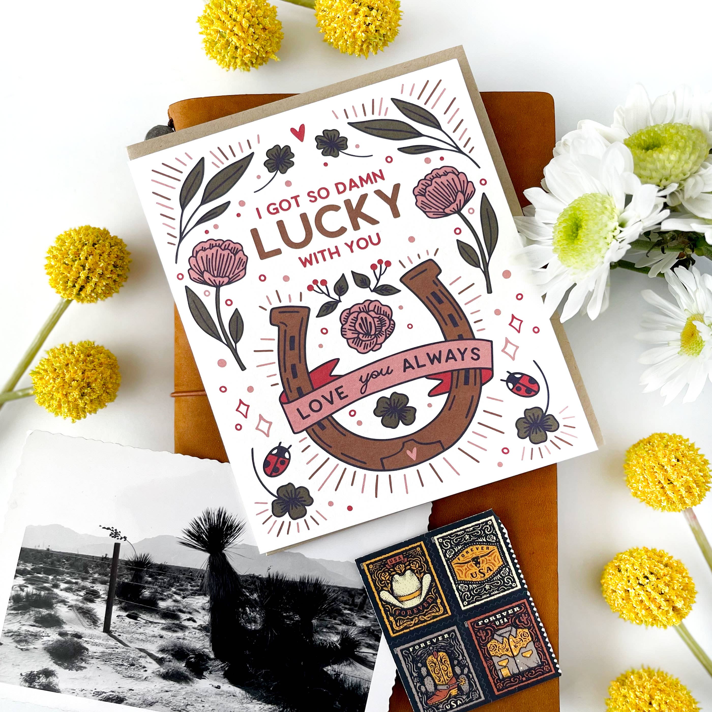 Paper Parasol Press - Wholesale Love Card - Damn Lucky Love Card1