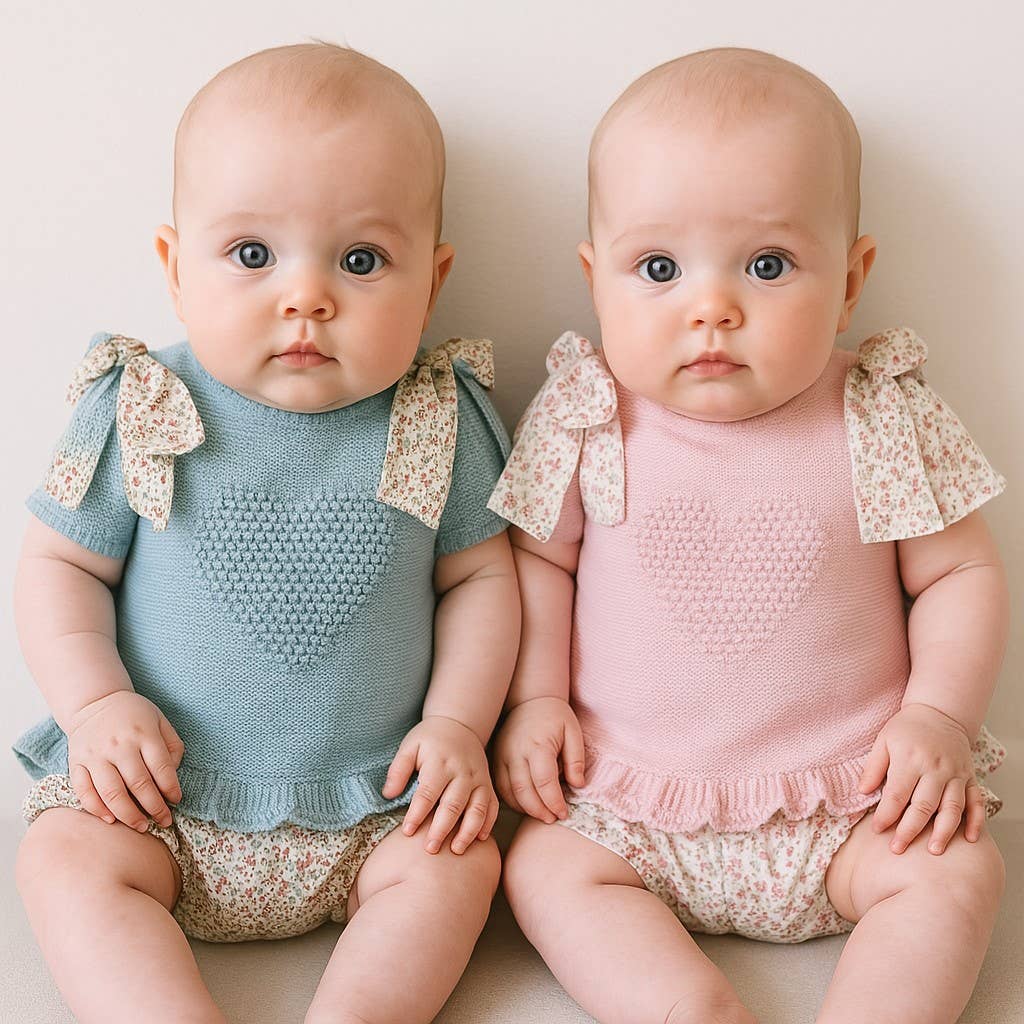 Cotton Socks – Engroshandel Tøjsæt - Baby – Ref: 820 sæt med 2 dele, hjerte-tema2