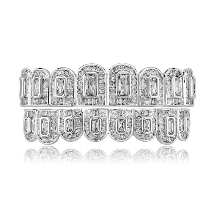 GB Jewelry - Wholesale Sieraden - Heren - 18K gouden stokbrood diamanten grillz