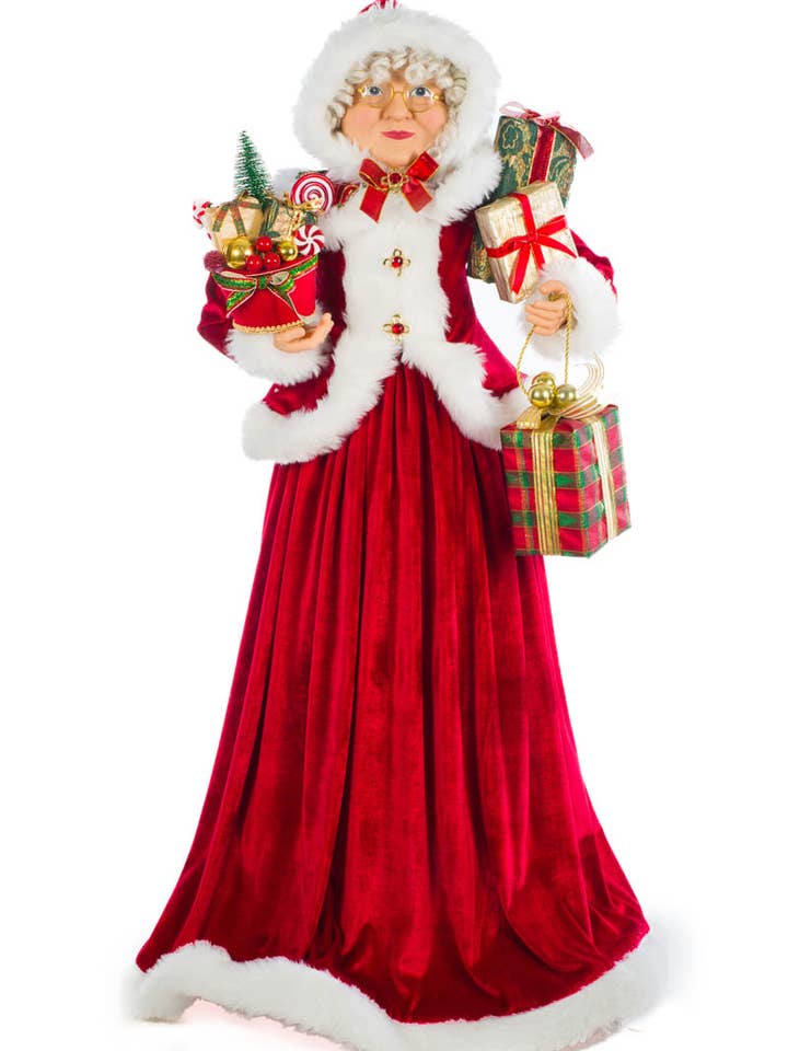 Rode Mevrouw Claus-figuur met Cadeaus voor wholesale door Starlight Collection