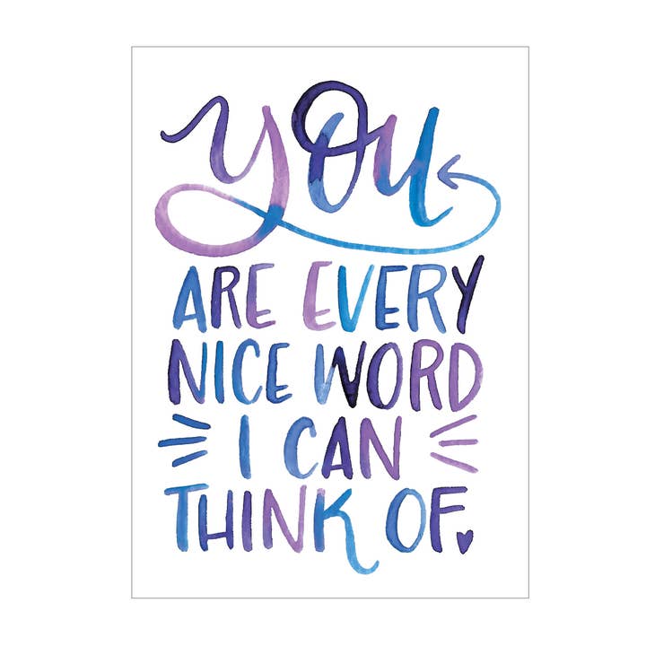 Cada cartão de saudação Boa Palavra por atacado de Katie Elizabeth Lettering