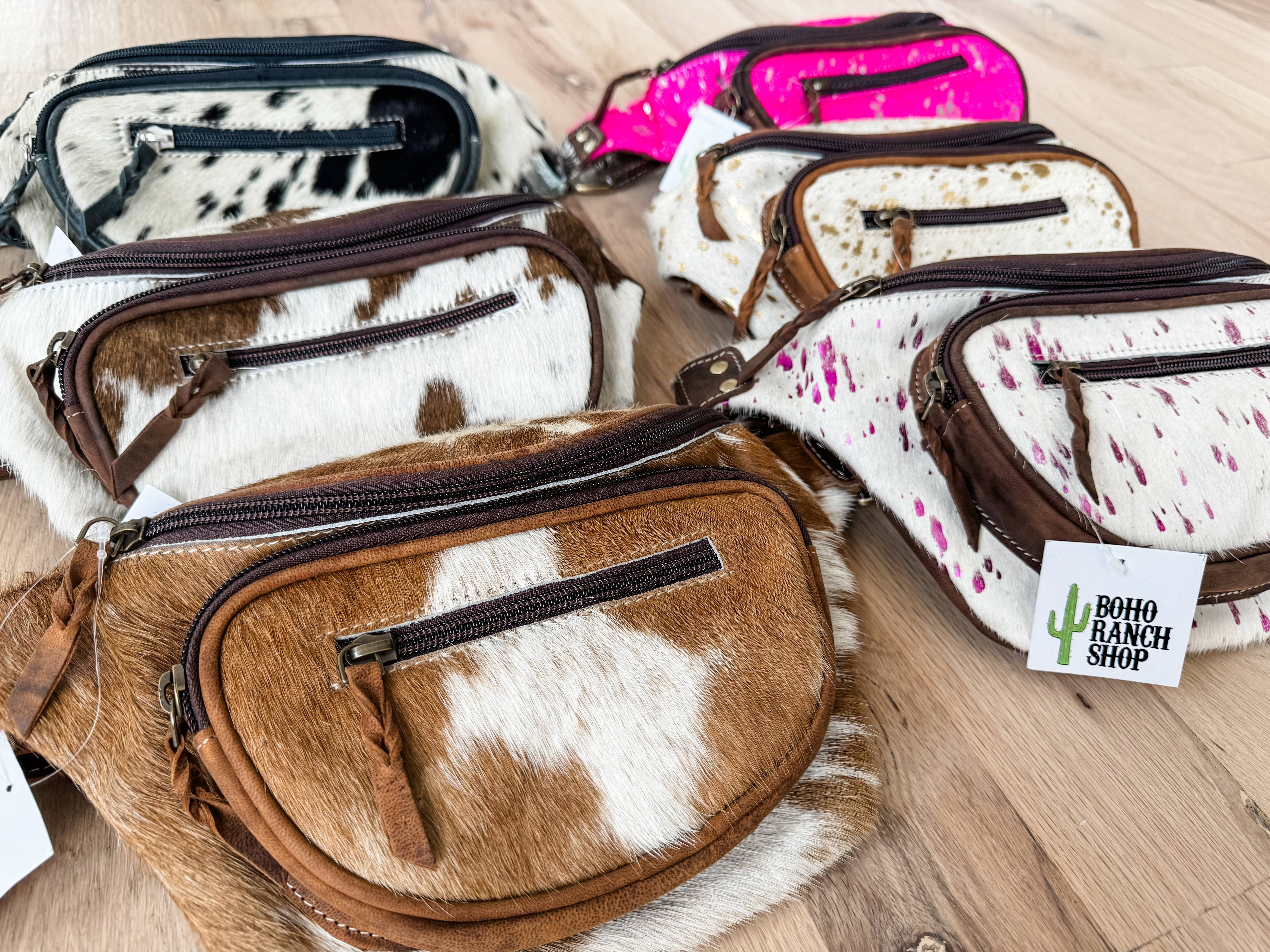 Boho Ranch Shop - Wholesale Belt Bag - Women's - Western Hairon Cowhide Fanny Pack - bum bag sling bag15