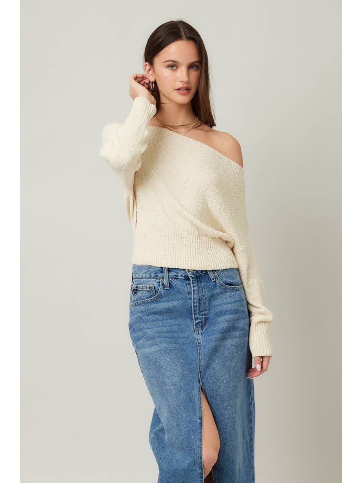 ILLA ILLA - Wholesale Knit Sweater - Women's - Knit Off Shoulder Sweater4