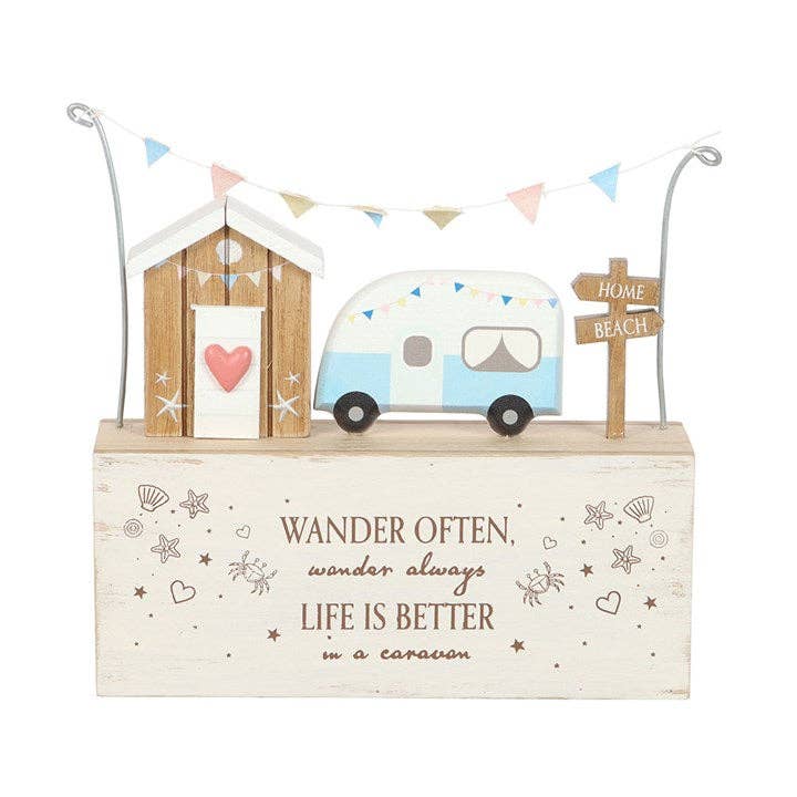 Something Different Wholesale - Wholesale Sign - Wander Often Beach Hut Caravan Wooden Ornament