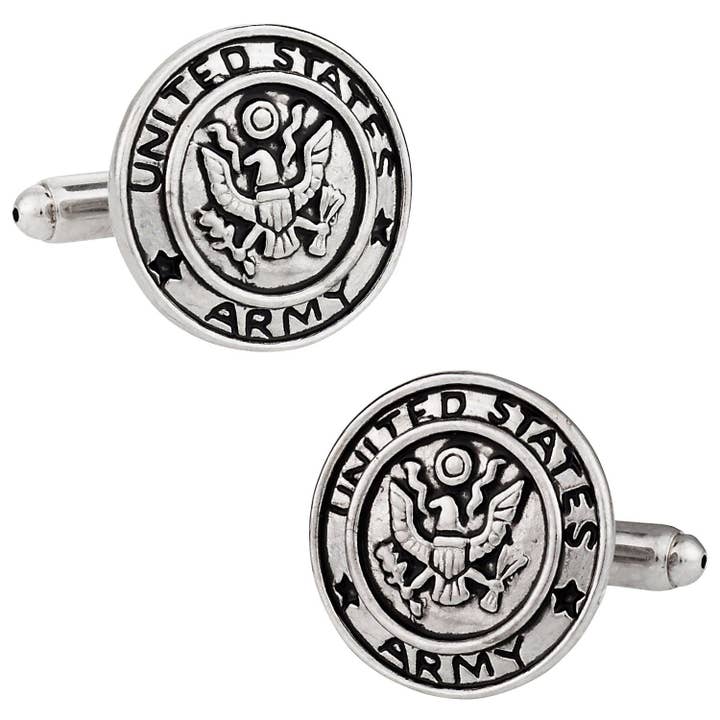 Cuff-Daddy – Botões de punho - Homem por atacado – Abotoaduras do exército dos EUA prata
