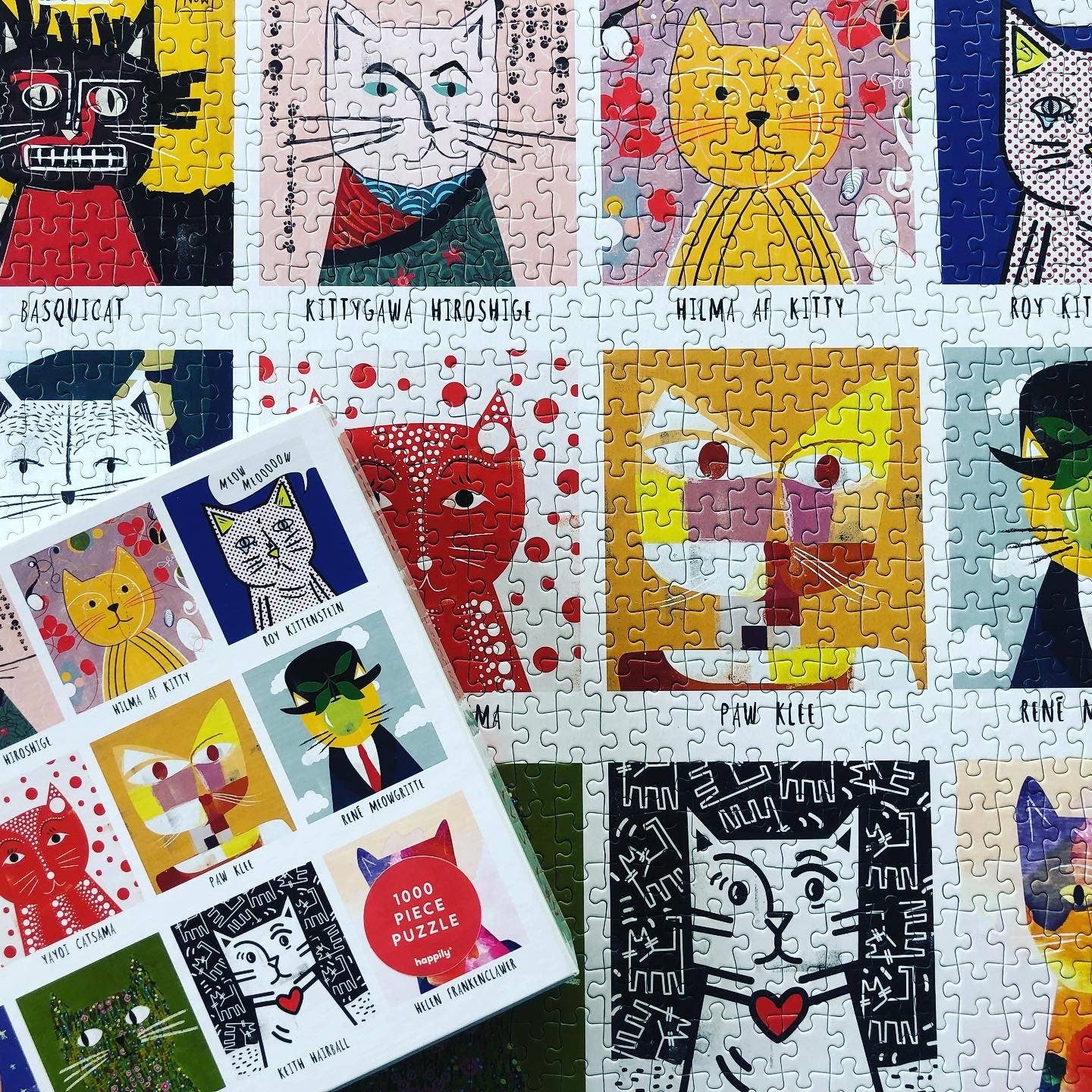 Happily Puzzles – Großhandel Puzzle - Erwachsene – Art Cats von Nia Gould – 1.000-teiliges Premium-Puzzle2