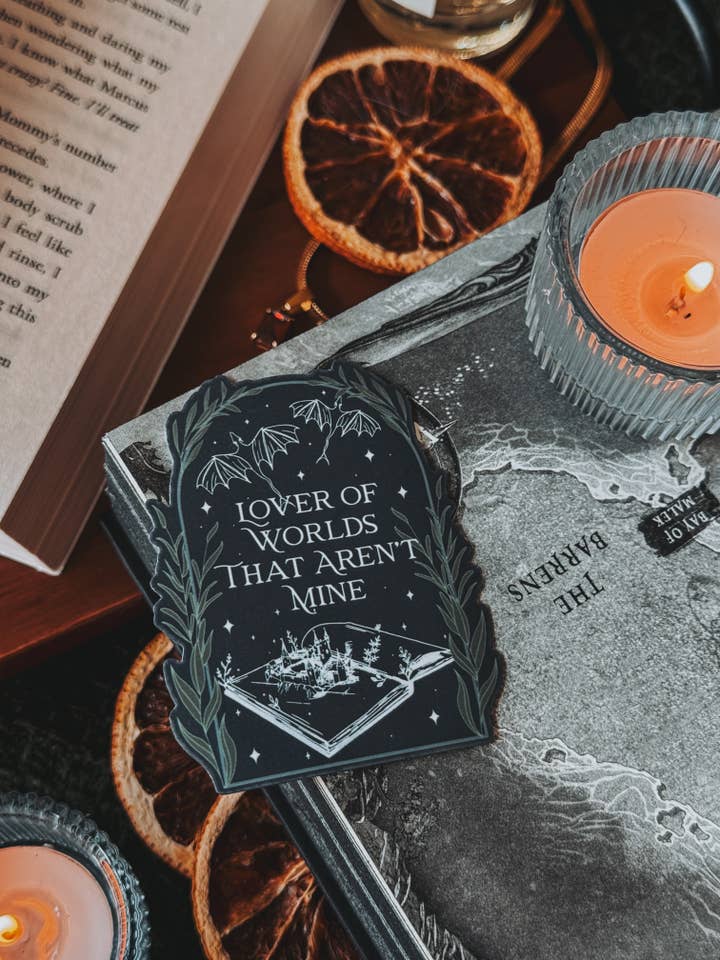 Fantasy Lover Of World's That Aren't Mine Sticker for wholesale by Shadowbound Spines LLC