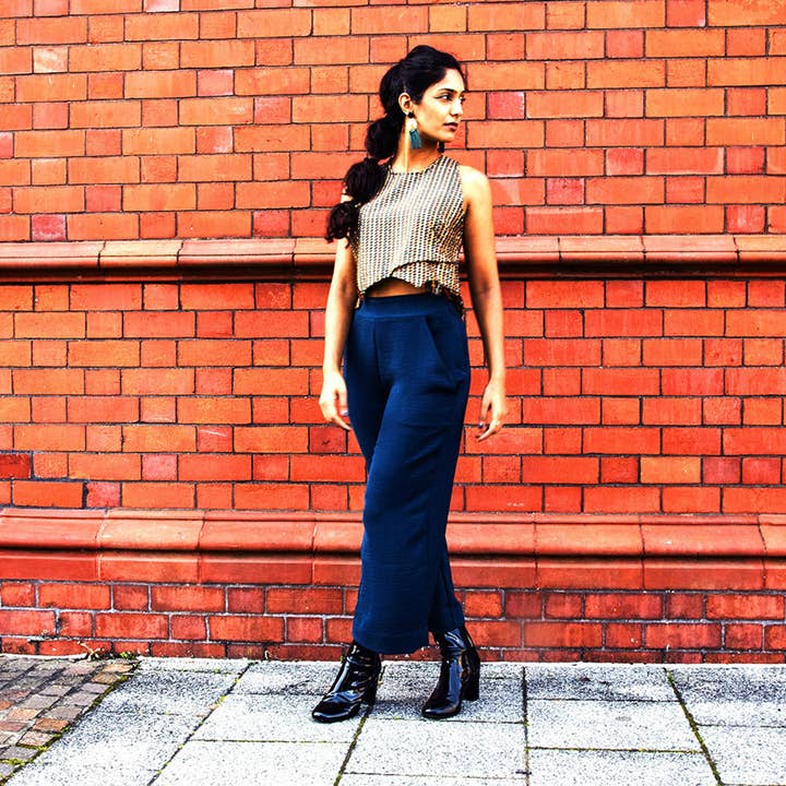 Teal Culottes for wholesale by OUT OF SYNC UK