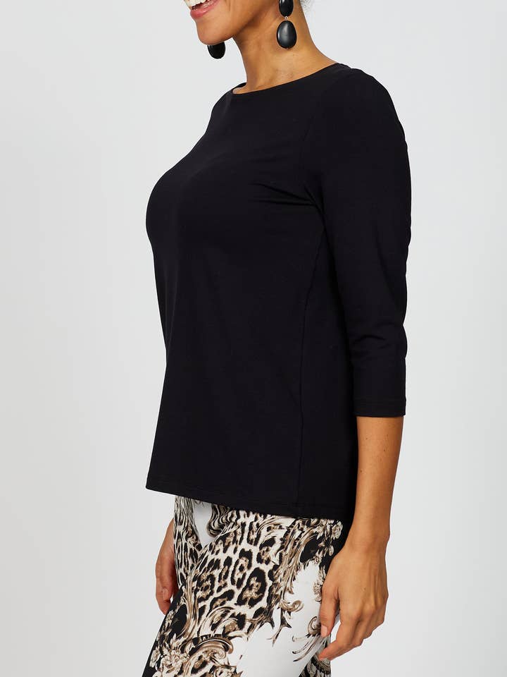 ANDIAMO - Wholesale T-shirt – women's - Jersey 3/4 Boat Tee1