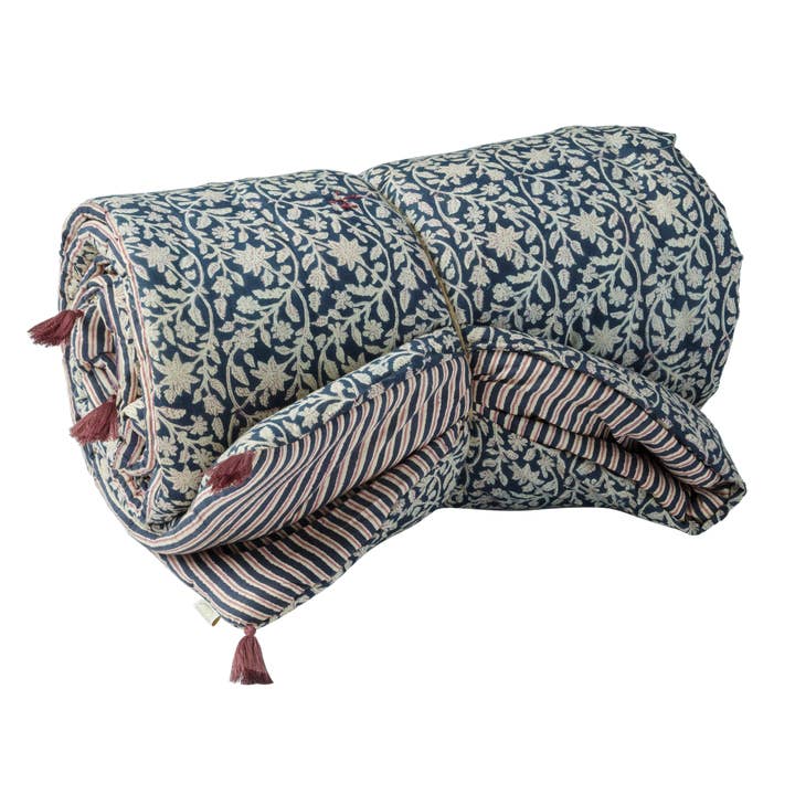 Bonheur du Jour - Venta al por mayor Mantas de sofá - Funda de sofá Goa Índigo