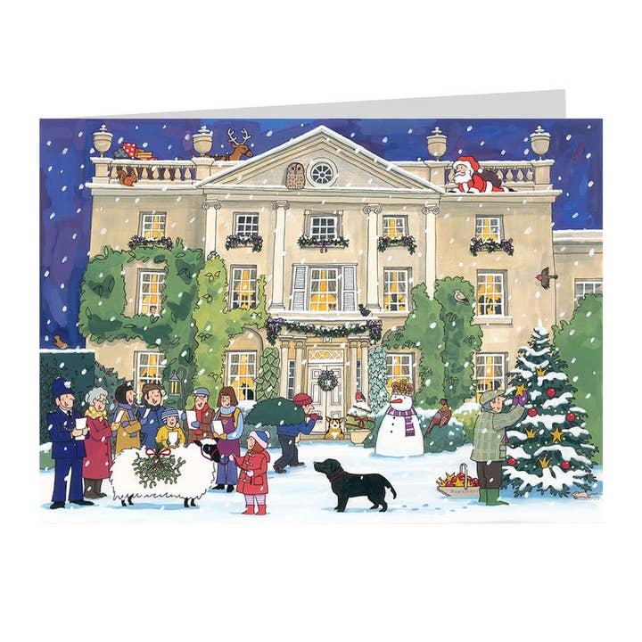 Highgrove House at Christmas Advent Calendar Card for wholesale by Alison Gardiner Designs