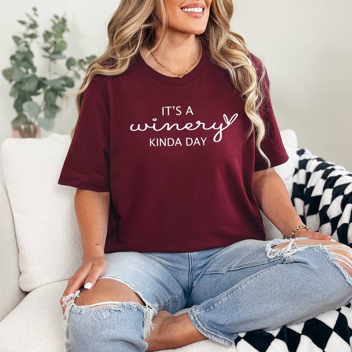 It's A Winery Kind Day-tröja, presenter för vinälskare, vintema t-shirt för wholesale av Tee Story