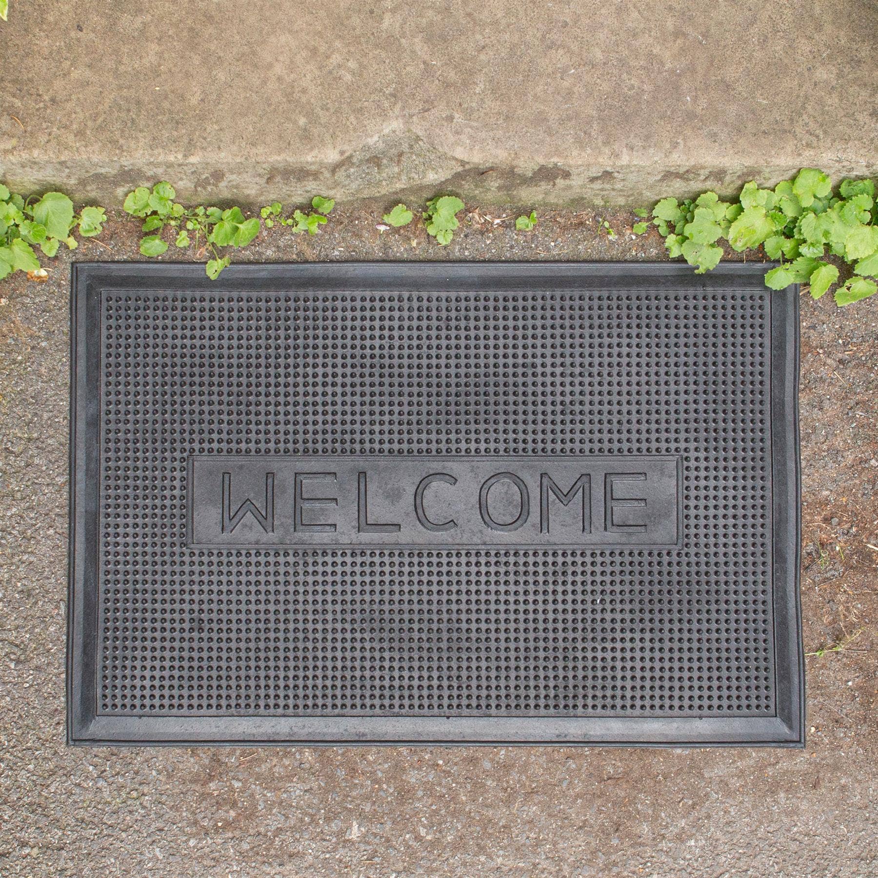 Rinkit Ltd – wholesale Door mat – 60cm x 40cm Welcome Heavy Duty Rubber Door Mat - By Nicola S2