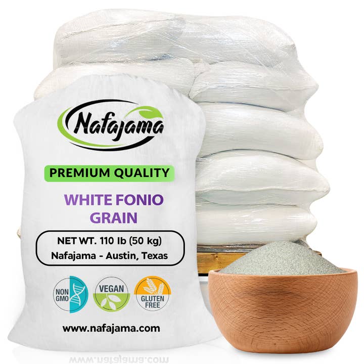 Nafajama Premium White Fonio Grain -1 Pallet(2200 lb) for wholesale by Nafajama
