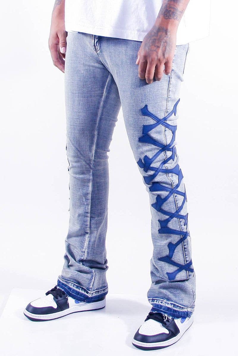 Cooper 9 – wholesale Jeans – Men’s – 504 XXX Patch Stack Jeans Light Wash3