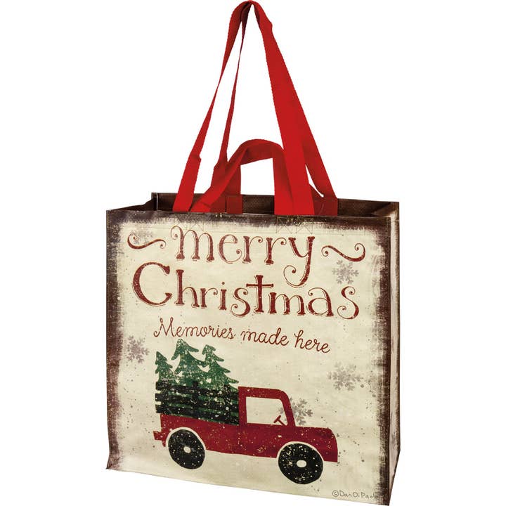 Primitives by Kathy - Wholesale Tote Bag - Unisex - Merry Christmas Memories Market Tote2